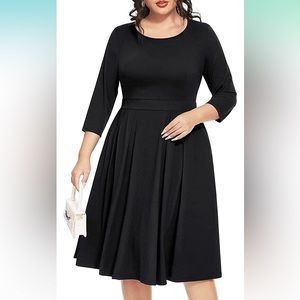 Women's Plus size 18 black dress with pockets. Worn once to try on.